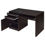Halston Cappuccino Rectangular Connect-it Office Desk from Coaster - Luna Furniture
