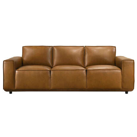 Huntington Tan Genuine Leather Sofa from Ashcroft Furniture - Luna Furniture