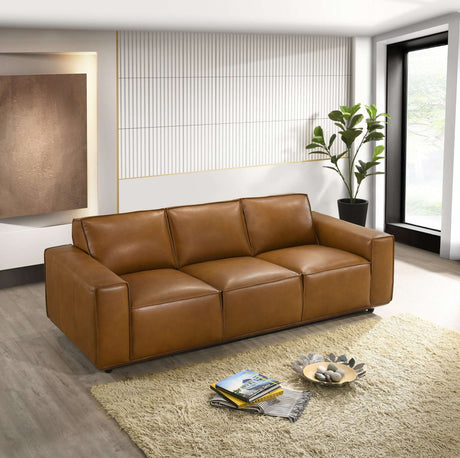 Huntington Tan Genuine Leather Sofa from Ashcroft Furniture - Luna Furniture