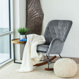 Hannah Dark Grey Rocking Chair from Midinmod - Luna Furniture