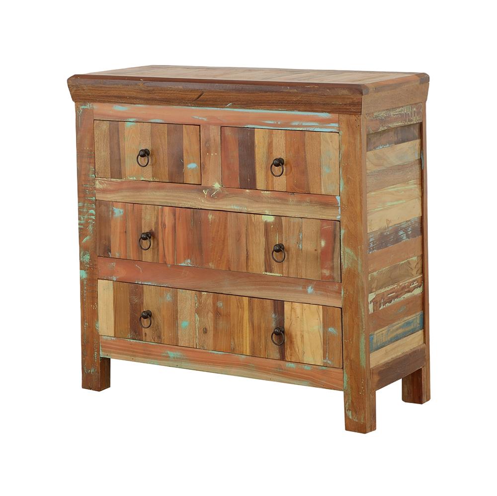 Harper 4-drawer Accent Cabinet Reclaimed Wood - 950366 - Luna Furniture