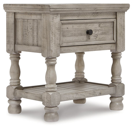 Harrastone Gray Nightstand - B816-91 - Luna Furniture