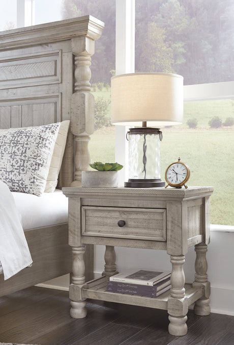 Harrastone Gray Nightstand - B816-91 - Luna Furniture