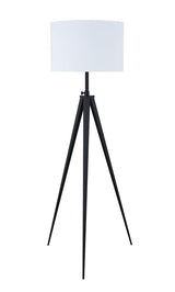 Harrington White and Black Tripod Legs Floor Lamp from Coaster - Luna Furniture