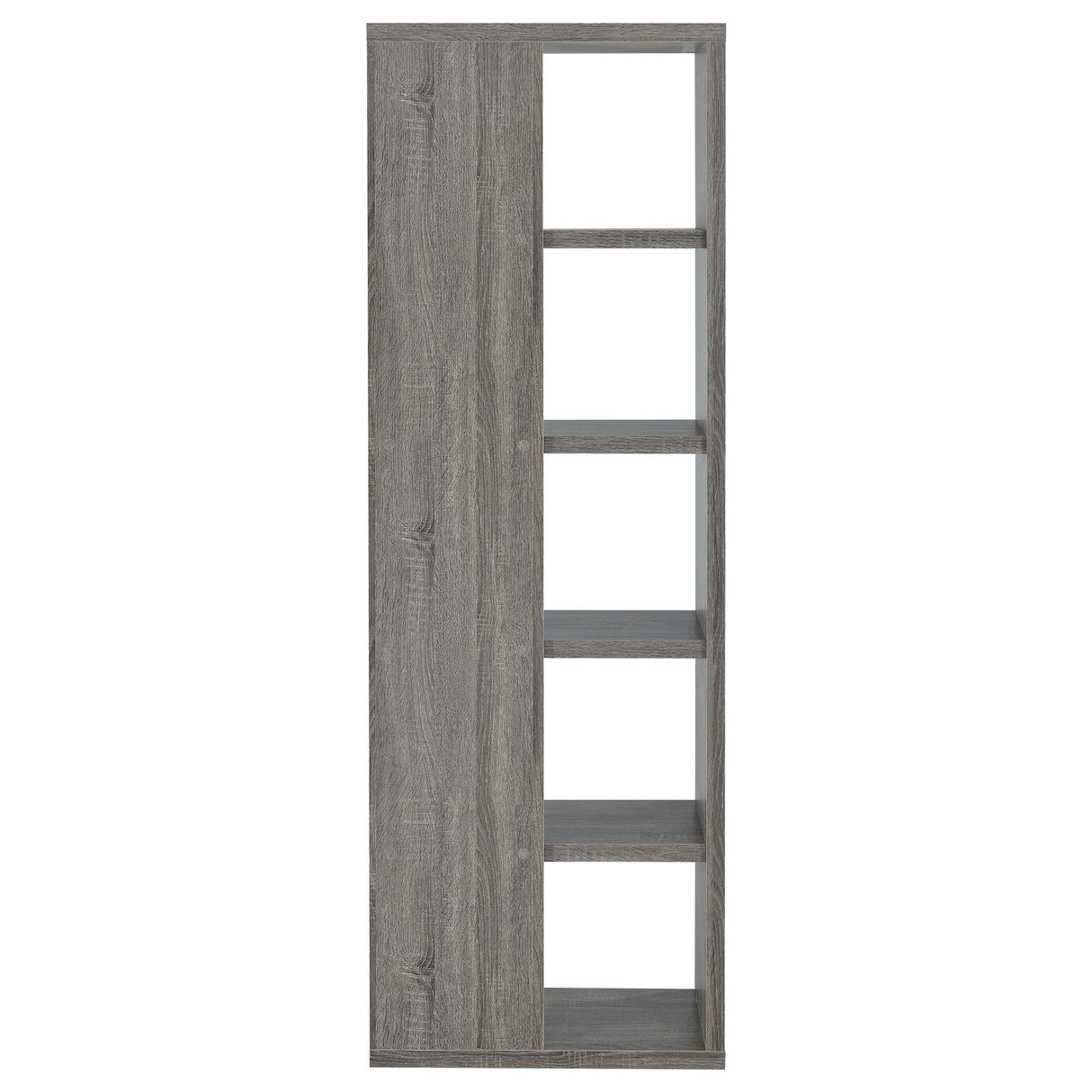 Harrison Weathered Gray 5-Tier Bookcase from Coaster - Luna Furniture