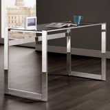 Hartford Chrome Glass Top Writing Desk from Coaster - Luna Furniture