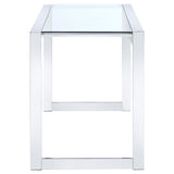 Hartford Chrome Glass Top Writing Desk from Coaster - Luna Furniture