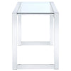 Hartford Glass Top Writing Desk Chrome - 800746 - Luna Furniture