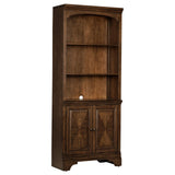 Hartshill Burnished Oak Bookcase with Cabinet from Coaster - Luna Furniture