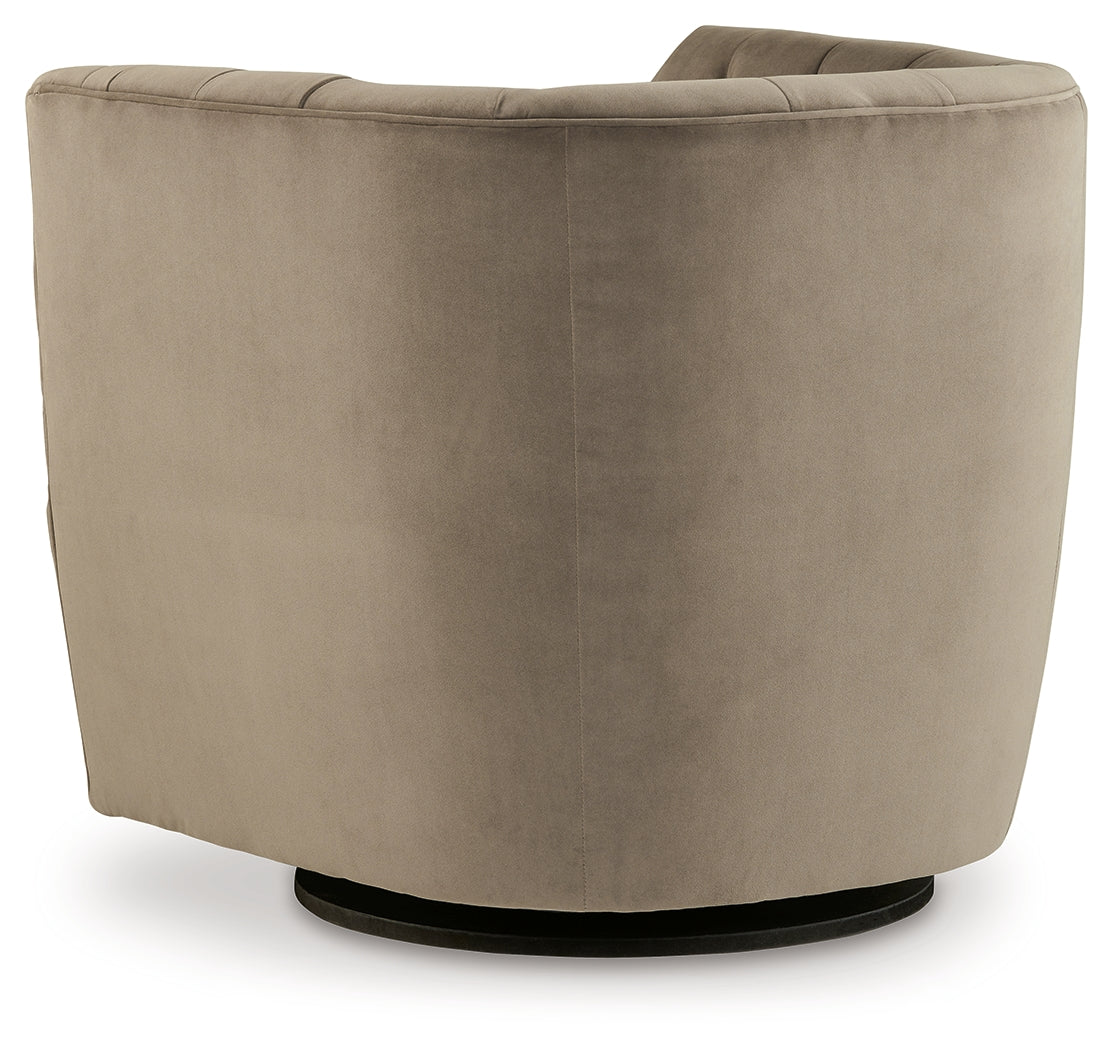 Hayesler Cocoa Swivel Accent Chair - A3000661 - Luna Furniture