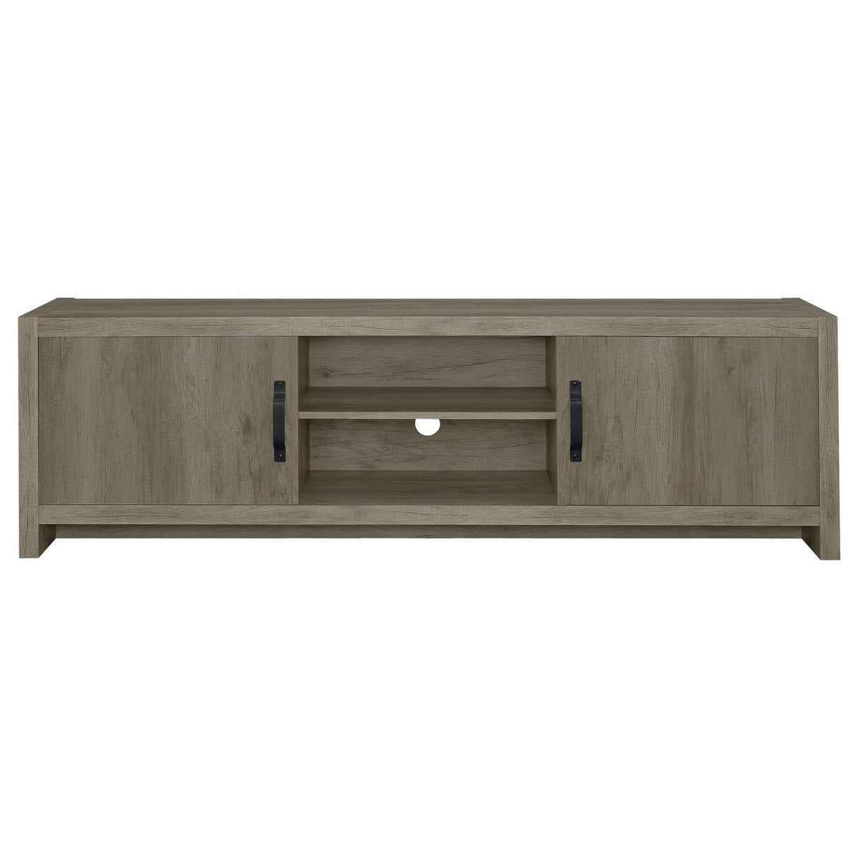 Hays Gray Driftwood 2-Door TV Console from Coaster - Luna Furniture