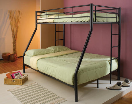 Hayward Twin over Full Bunk Bed Black - 460062B - Luna Furniture