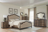 Heath Court Brown Oak Eastern King Bed - Luna Furniture