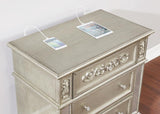 Heidi 3-drawer Nightstand Metallic Platinum - 222732 - Luna Furniture