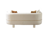 Helena Ivory Velvet Living Room Set from Nova Furniture - Luna Furniture