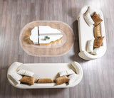 Helena Ivory Velvet Living Room Set from Nova Furniture - Luna Furniture