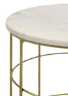 Heloisa Round Accent Table with Marble Top White - 931208 - Luna Furniture