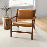 Hendrix Tan Leather Arm Chair from Ashcroft Furniture - Luna Furniture