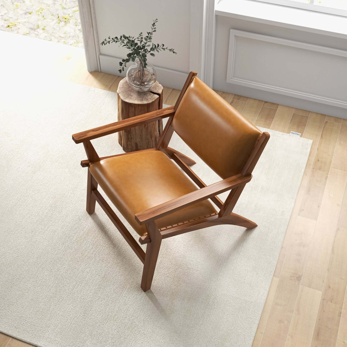 Hendrix Tan Leather Arm Chair from Ashcroft Furniture - Luna Furniture