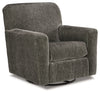 Herstow Charcoal Swivel Glider Accent Chair - A3000366 - Luna Furniture