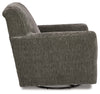 Herstow Charcoal Swivel Glider Accent Chair - A3000366 - Luna Furniture