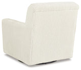 Herstow Ivory Swivel Glider Accent Chair from Ashley - Luna Furniture