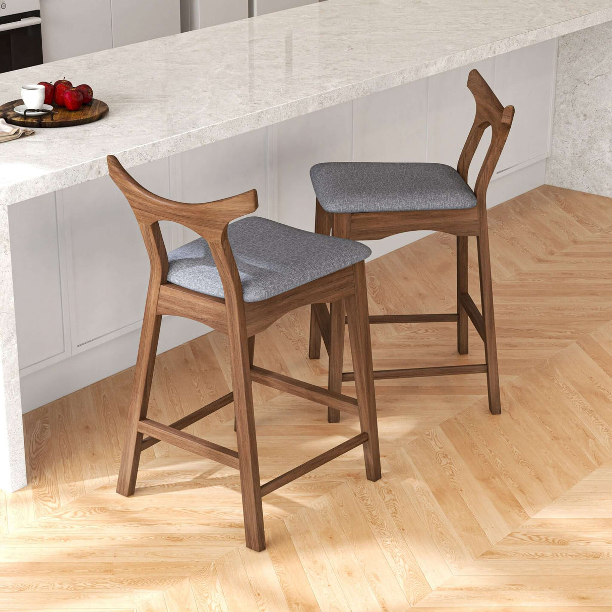 Hester Black Solid Wood Counter Height Chair from Midinmod - Luna Furniture