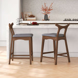 Hester Black Solid Wood Counter Height Chair from Midinmod - Luna Furniture