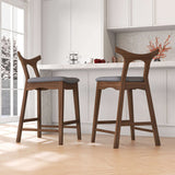 Hester Black Solid Wood Counter Height Chair from Midinmod - Luna Furniture