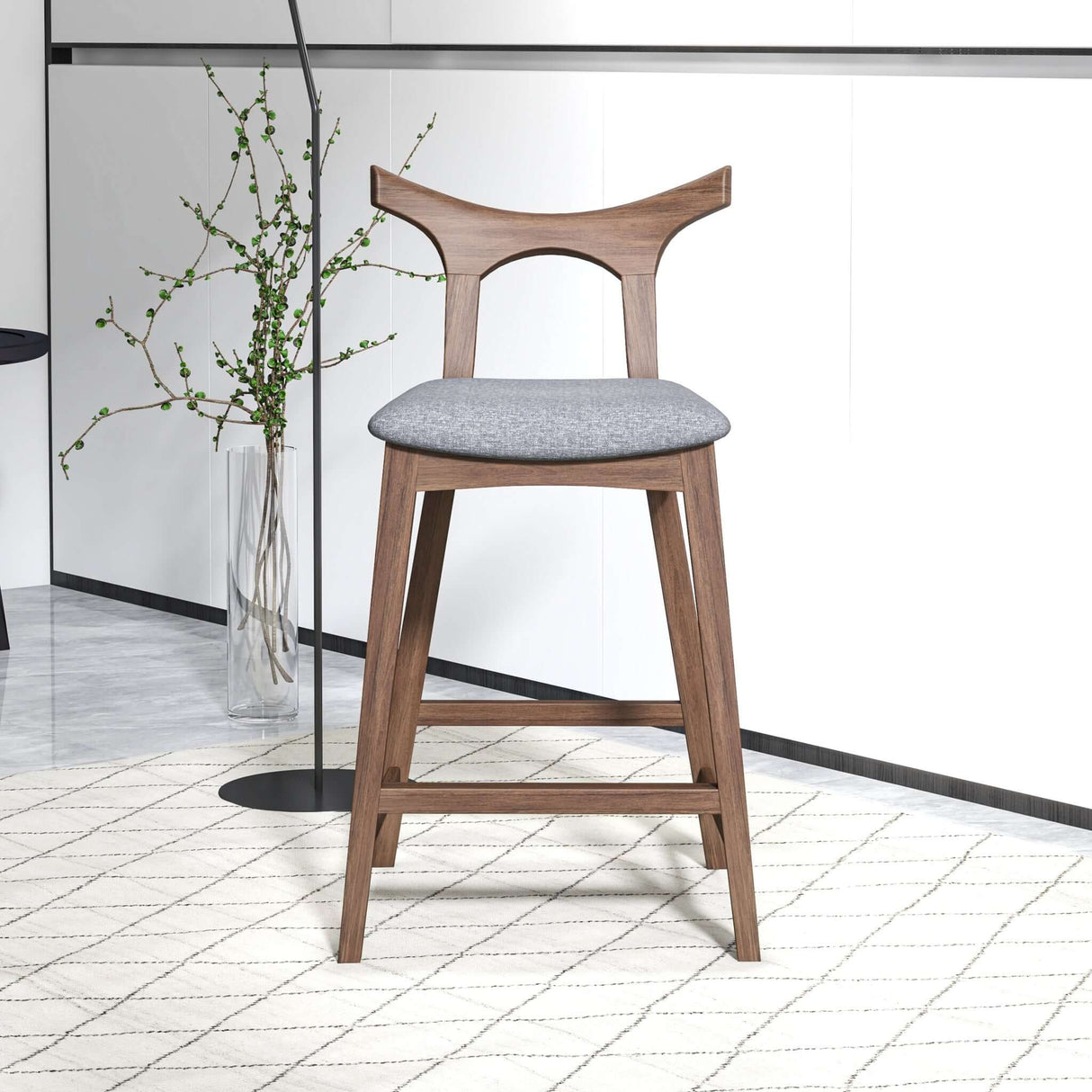 Hester Black Solid Wood Counter Height Chair from Midinmod - Luna Furniture