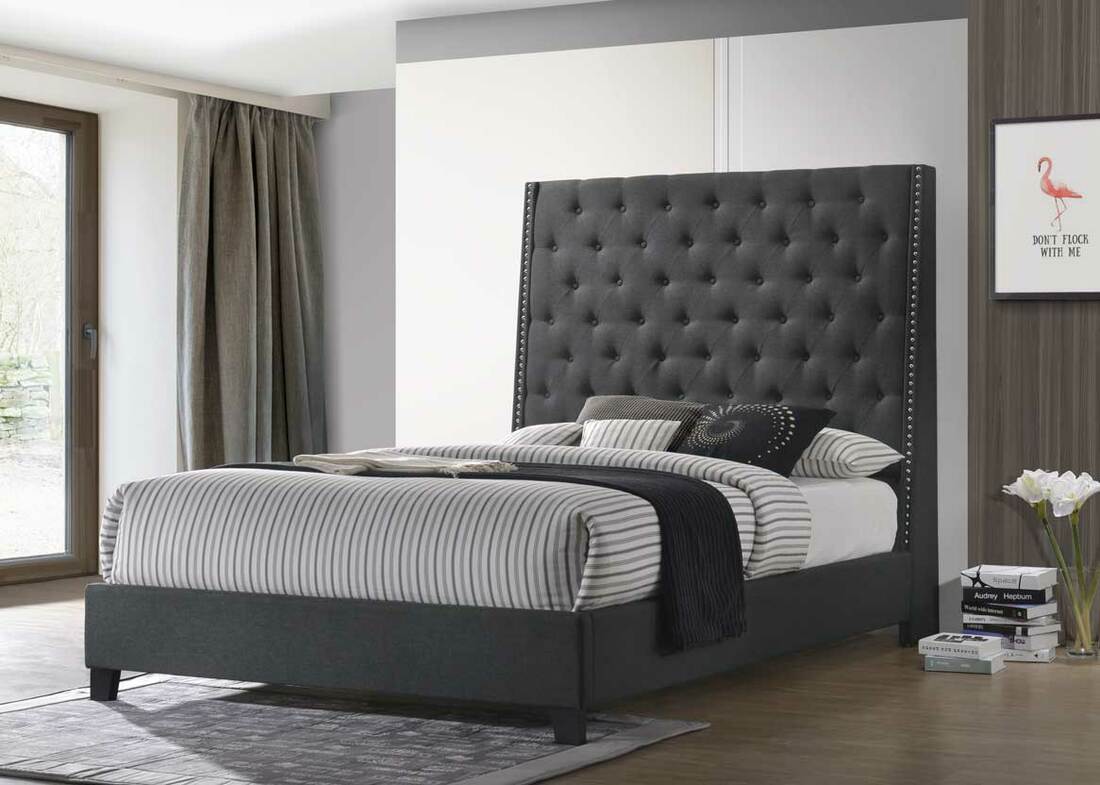 Sleepy Charcoal Gray Queen Bed from Happy Homes - Luna Furniture