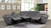 Higgins Four-Piece Upholstered Power Sectional Grey - 600370 - Luna Furniture