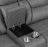 Higgins Four-Piece Upholstered Power Sectional Grey - 600370 - Luna Furniture
