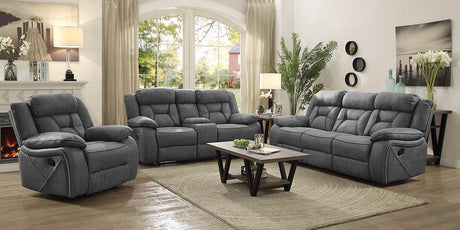 Higgins Upholstered Tufted Living Room Set - 602261-S3 - Luna Furniture