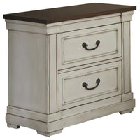 Hillcrest 2-drawer Nightstand Dark Rum and White - 223352 - Luna Furniture