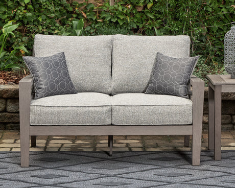 Hillside Barn Gray/Brown Outdoor Loveseat with Cushion - P564-835 - Luna Furniture