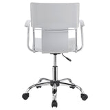 Himari White and Chrome Adjustable Height Office Chair from Coaster - Luna Furniture