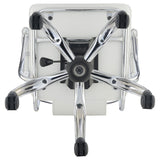 Himari White and Chrome Adjustable Height Office Chair from Coaster - Luna Furniture