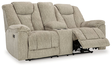 Hindmarsh Stone Power Reclining Loveseat with Console - 9030918 - Luna Furniture
