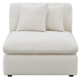 Hobson Off-White Cushion Back Armless Chair from Coaster - Luna Furniture
