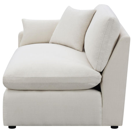 Hobson Sloped Track Arms LAF Chair Off-White from Coaster - Luna Furniture