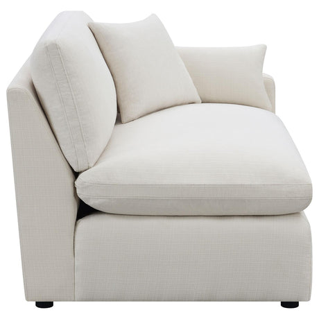 Hobson Sloped Track Arms LAF Chair Off-White from Coaster - Luna Furniture