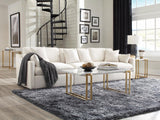 Hobson Sloped Track Arms LAF Chair Off-White from Coaster - Luna Furniture