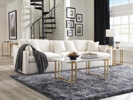 Hobson Sloped Track Arms LAF Chair Off-White from Coaster - Luna Furniture