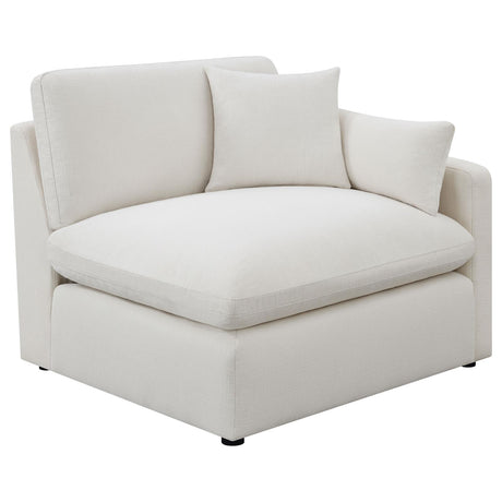 Hobson Sloped Track Arms RAF Chair Off-White from Coaster - Luna Furniture