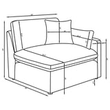 Hobson Sloped Track Arms RAF Chair Off-White from Coaster - Luna Furniture