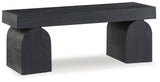 Holgrove Black Accent Bench - A3000683 - Luna Furniture