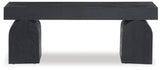 Holgrove Black Accent Bench - A3000683 - Luna Furniture