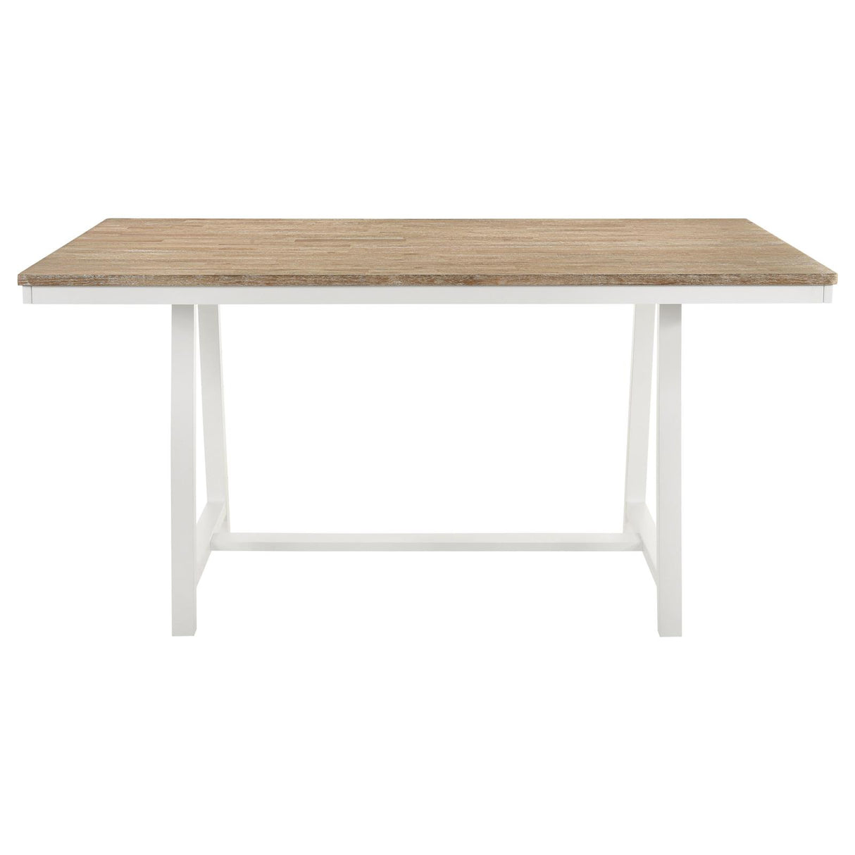 Hollis Rectangular Counter Height Dining Table Brown and White - 122248 - Luna Furniture