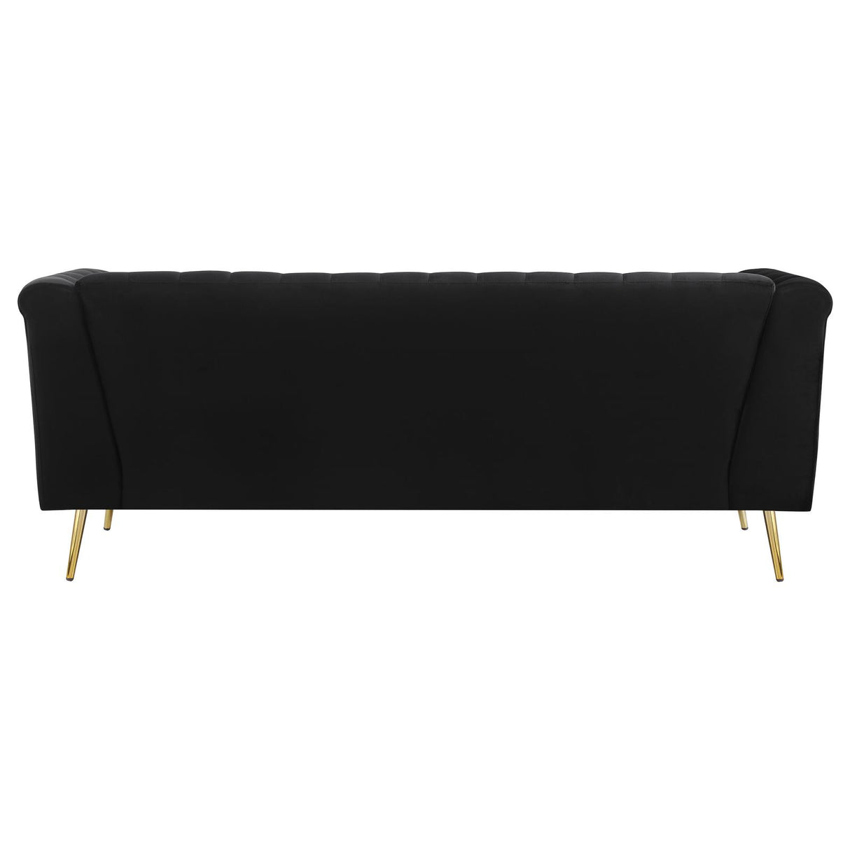 Holly Tuxedo Arm Tufted Back Sofa Black - 508441 - Luna Furniture